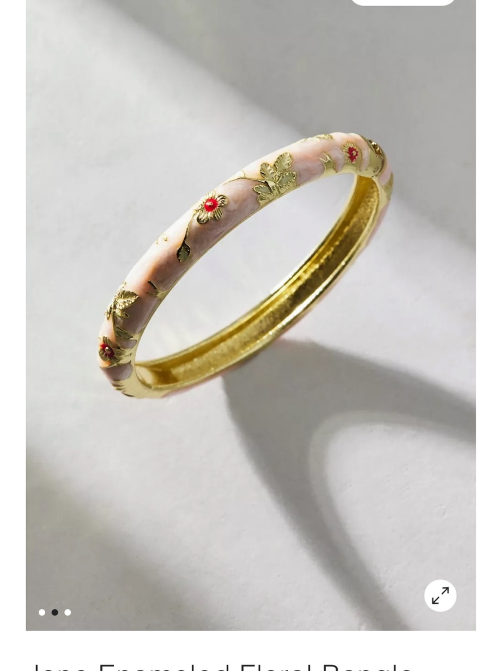 Urban Outfitters Pink and blue Floral Enamel Bangle Bracelets